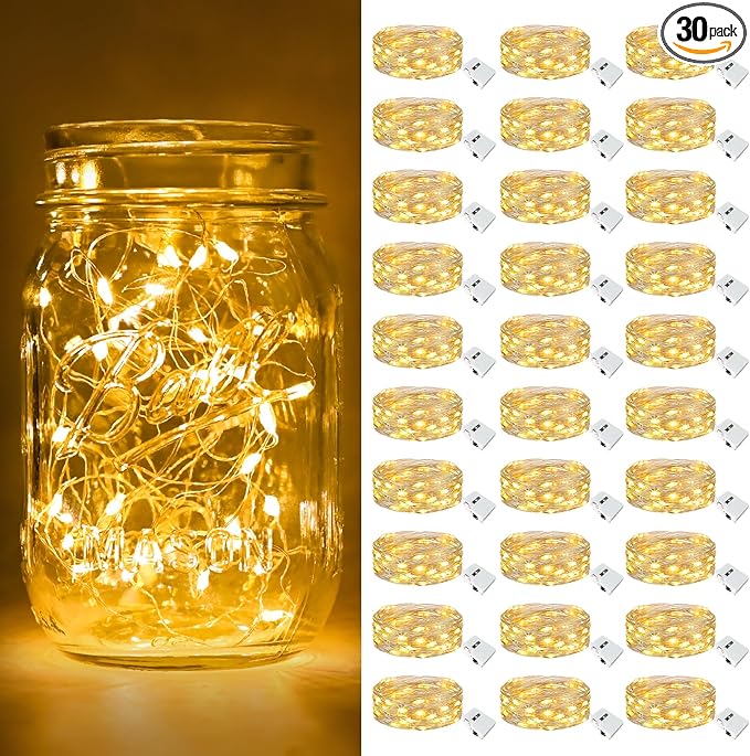 btfarm 30 Pack Fairy Lights Battery Operated, 7ft 20 Led Twinkle Lights String by btfarmdecorativelighting