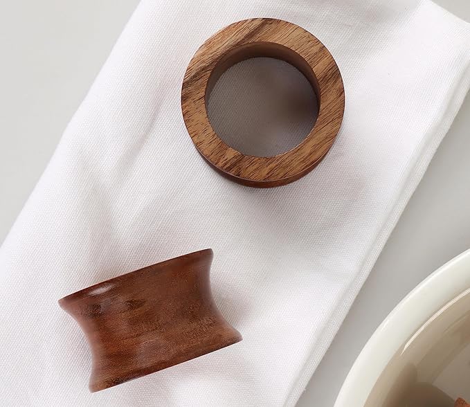 Wooden Napkin Rings Set of 12 Fall Decor - Image 7