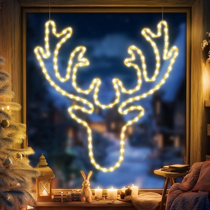 Christmas 32'' Large Reindeer Lights Decoration by Jyoiat