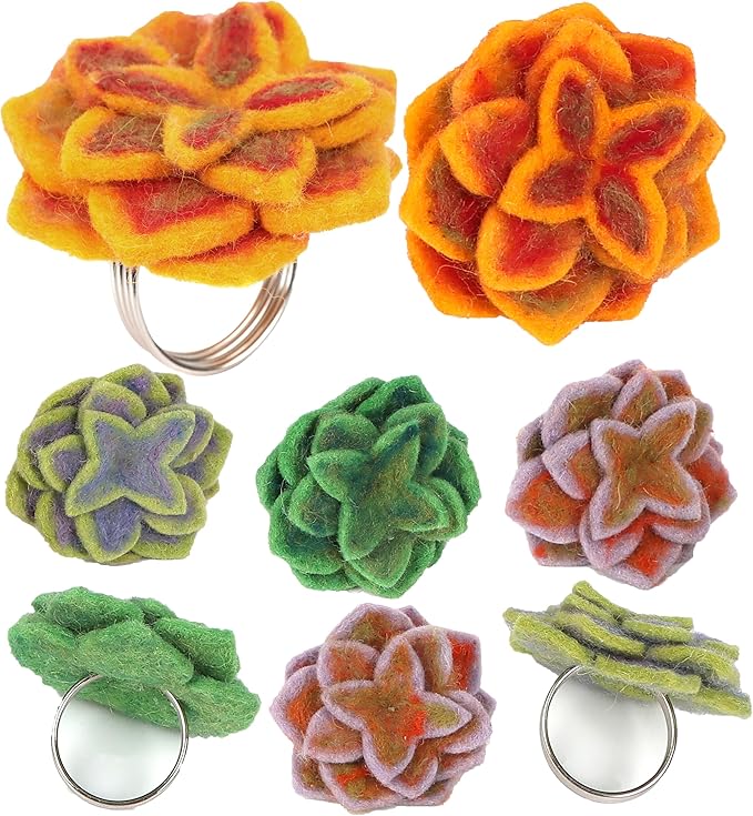 Wool Felt Napkin Ring Set of 8 - Image 8