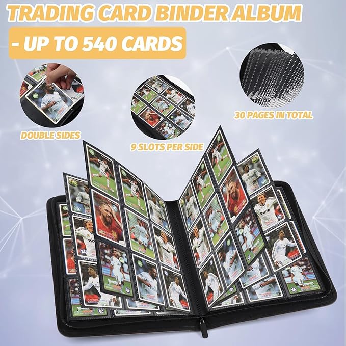 Trading Card Binder, Card Collection Binder Album Folder - Image 5