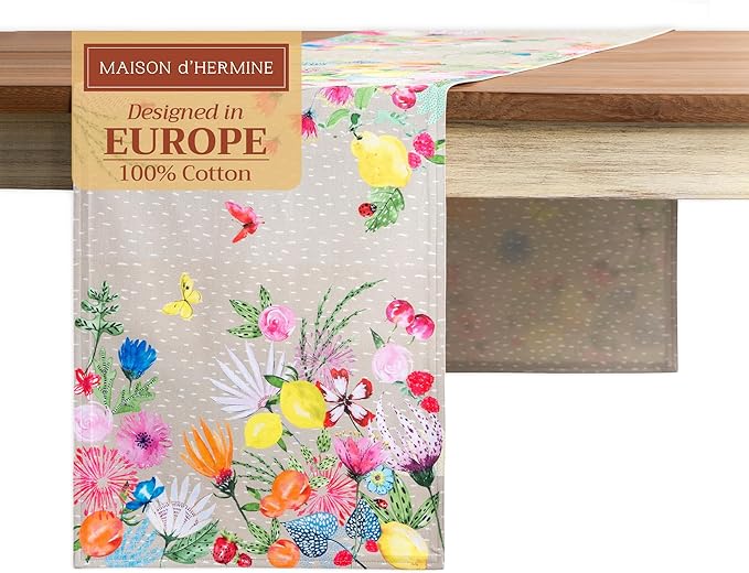 Maison d' Hermine Table Runner 100% Cotton Double Layer Table Runners 108 by MaisondHermine