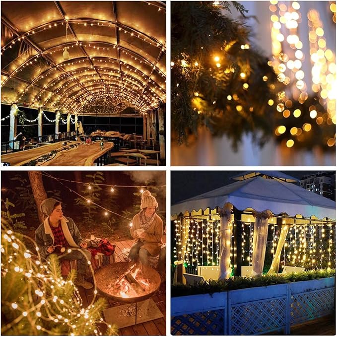 Vicloon Fairy Curtain Lights, 300 LED Warm White Curtain Lights, 8 Modes - Image 6
