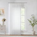 Vision Home White Pinch Pleated Semi Sheer Curtains Textured Light Filtering by VisionHome
