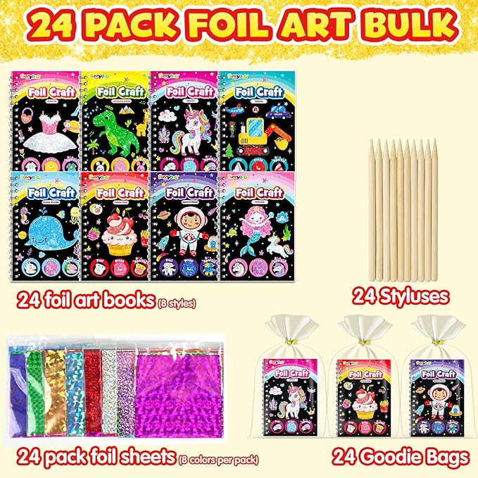 FUNNYB&G Foil Art Party Favors for Kids - Image 2