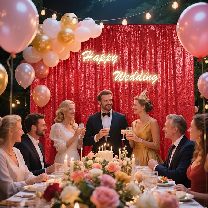SquarePie Sequin Backdrop Curtain Not See Through Thick Glitter Background - Image 4
