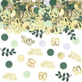 Sage Green 60th Happy Birthday Confetti, 60th Birthday Table Decorations by GYESXYW
