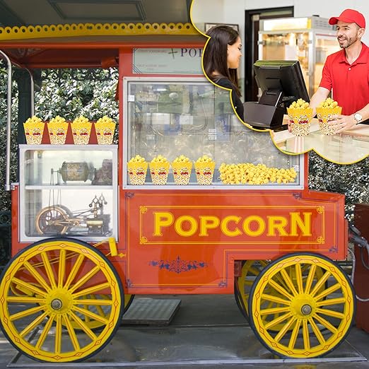 Panelee 100 Pack Popcorn Boxes for Movie Night 24oz Popcorn Disposable Paper - Image 6