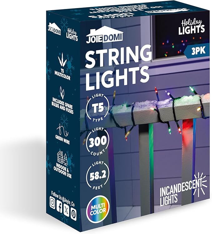 Joiedomi Multicolor Christmas String Lights, 300 64.2FT Christmas Fairy Tree - Image 9