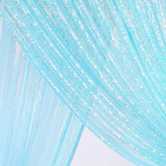 Blue Iridescent Backdrop Curtain - Image 7