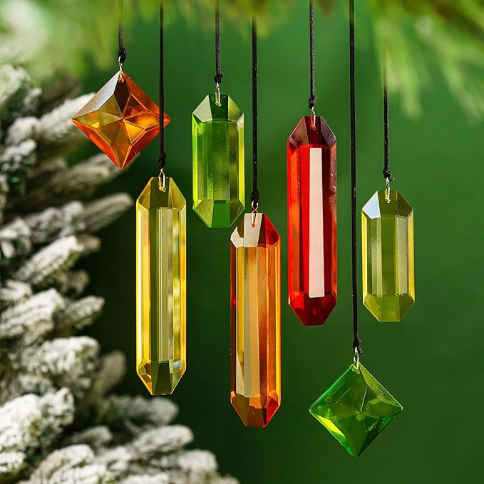 Set of 7 Colorful Crystal Ornaments - Image 5
