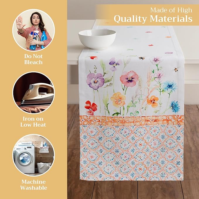 Maison d' Hermine Table Runner 100% Cotton Single Layer Table Runners 108 - Image 3