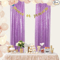 ShinyBeauty Sequin Curtains 2 Panels Sparkling Lavender Glitter Photo Backdrop by ShinyBeauty