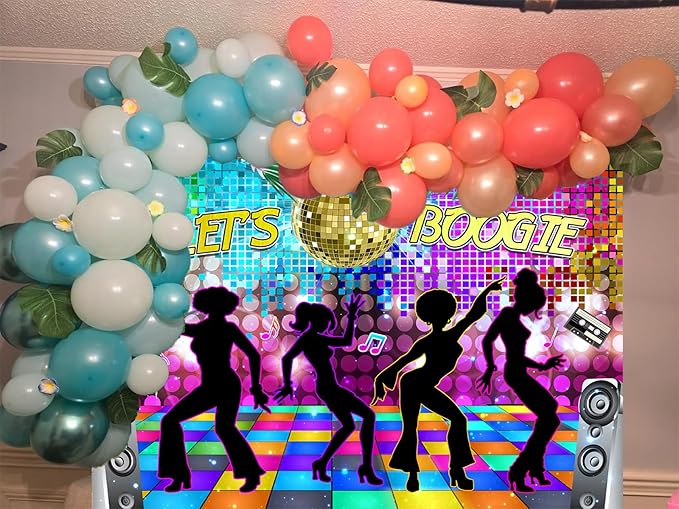 Disco Backdrop 7 x 5 ft Retro Glow Party 70s 80s 90s Theme Stage Dance - Image 4