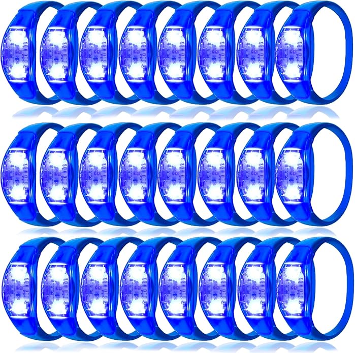 100 Pcs LED Bracelets Sound Activated by Dhseinat
