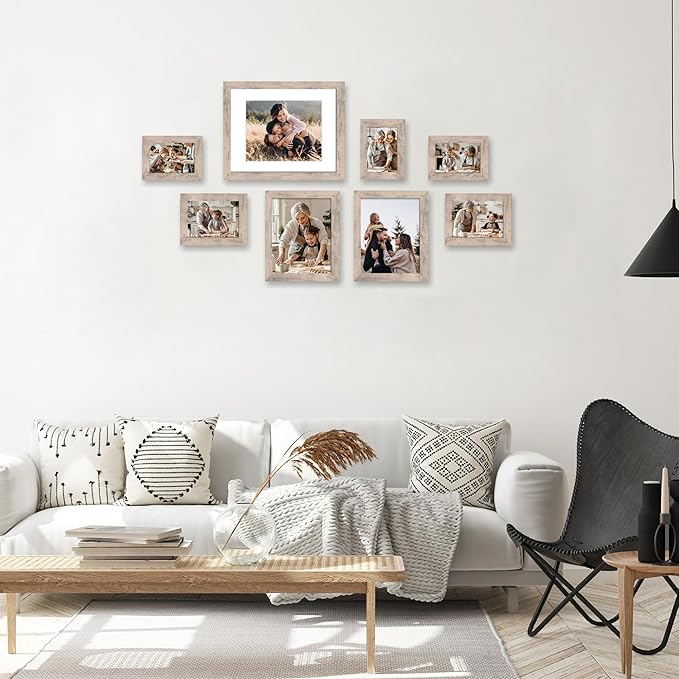 4x6 Picture Frame Set of 4, High Definition Real Glass Smoke Gray Frame - Image 2