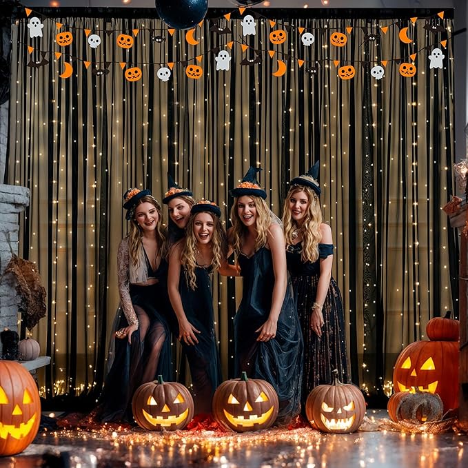 10x10ft Black Chiffon Backdrop Curtain - Image 5