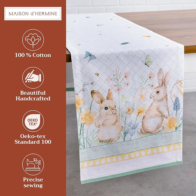 Maison d' Hermine Table Runner 100% Cotton Single Layer Table Runners 108 - Image 2