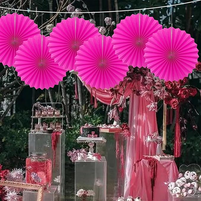 Red Graduation Party Decor, Girls Party Decorations, Party Supplies Party Fans - Image 4
