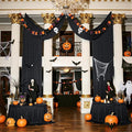 PartyVillage 10ft×15ft Black Backdrop Curtain by PartyVillage