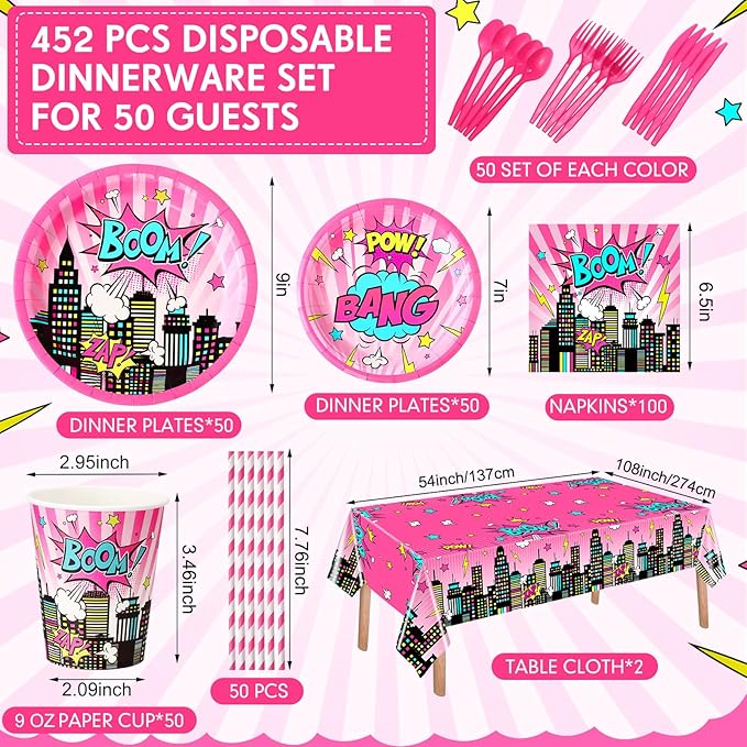 452 Pcs Girl Birthday Decorations - Image 2