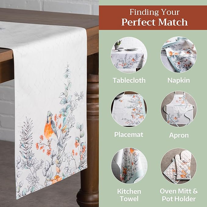 Maison d' Hermine Table Runner 100% Cotton Double Layer Table Runners 108 - Image 5
