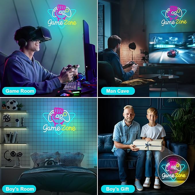 Game Zone Neon Sign Dimmable Gamer Neon Signs Gaming Led Signs - Image 5