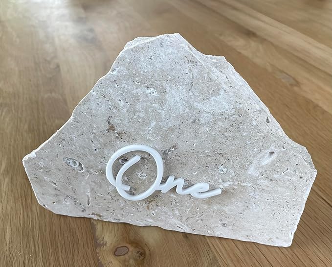 Cursive Wedding Table Number SET, DIY thin modern Black or White acrylic cutouts - Image 2