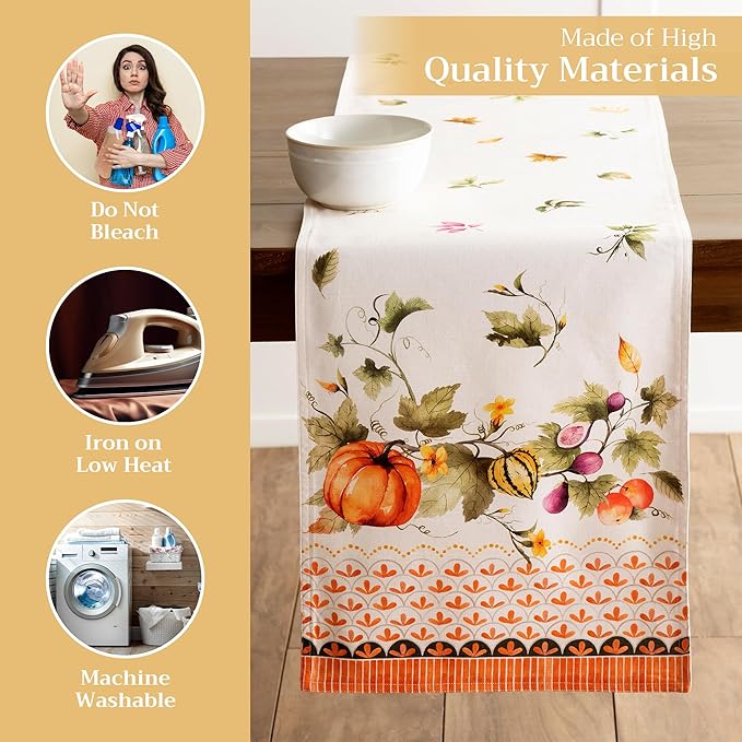 Maison d' Hermine Table Runner 100% Cotton Double Layer Table Runners 72 inches - Image 3