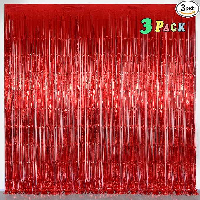 Foil Fringe Curtains Party Decorations by Melsan