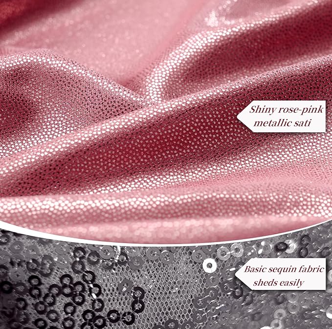 10ftx10ft Rose Gold Sequin Backdrop Curtain - Image 2