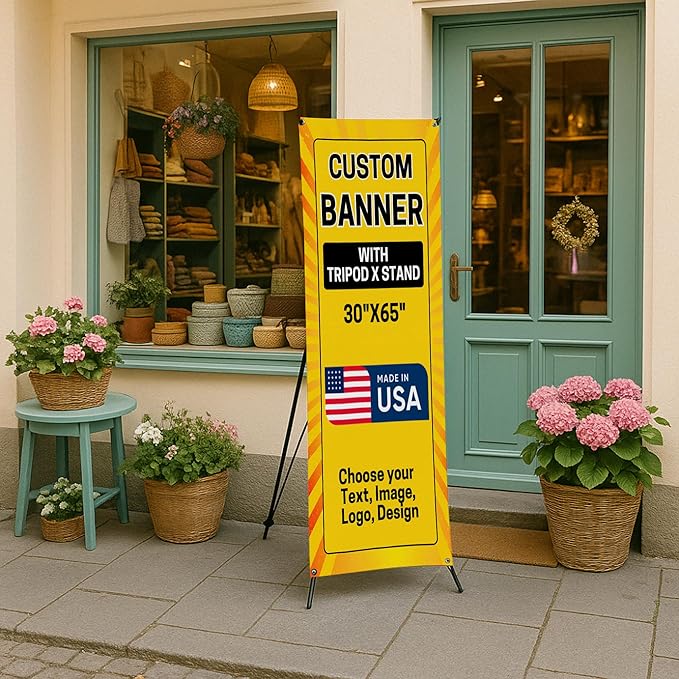 Custom Banner With X Stand By Dreamcontroller | Personalized X Banner Stand - Image 7