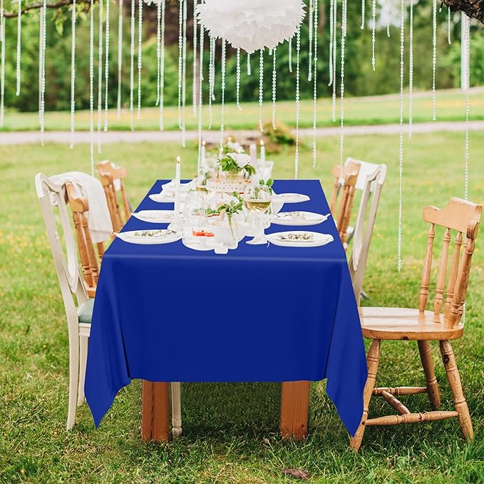 12 PCS Waterproof Plastic Table Cloth, Table Cloth Rectangle Table, 54 X 108 IN - Image 9