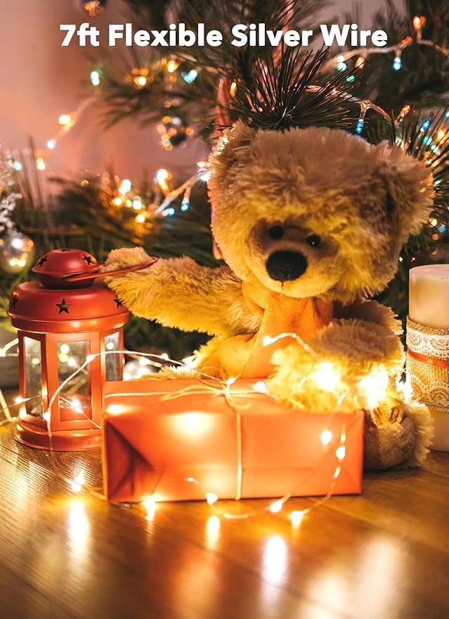 Minetom 6 Pack Fairy Lights Battery Operated String Lights - 7ft 20 LED - Image 7