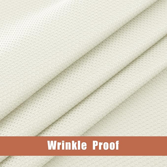 Fitable 2 Pack Beige Round Table Cloth - Image 8