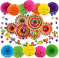 ZERODECO Fiesta Mexican Party Decorations, Pom Poms Flowers by ZERODECO