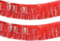 Red Foil Fringe Garland 10FT 2packs, Metallic Foil Tinsel Fringe Banners by Acuteye