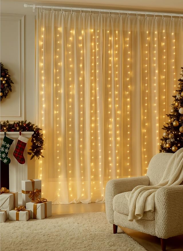 Brightown 600 LED Curtain String Lights, 20 FT Hanging Fairy Lights - Image 7