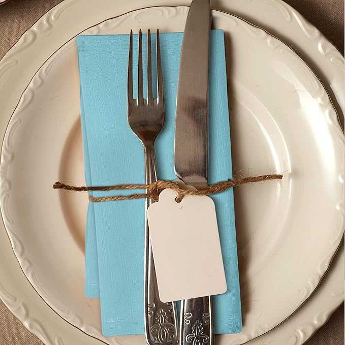 Urban Villa Easter Napkins Aqua Color Cloth Napkins Oversized 20x20 Inches 100% - Image 6