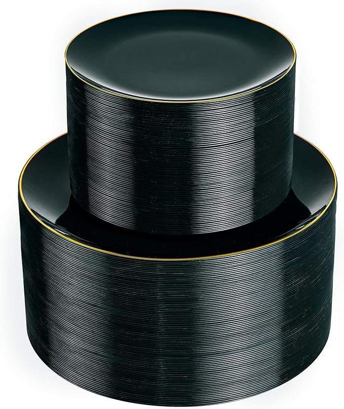 bUCLA 100PCS Green Plastic Plates by BUCLA