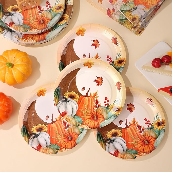 Friendsgiving Plates and Napkins Sets - Image 8