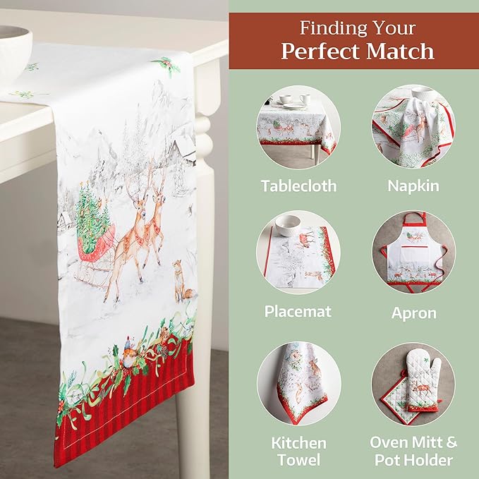 Maison d' Hermine Table Runner 100% Cotton Single Layer Table Runners 72 inches - Image 5