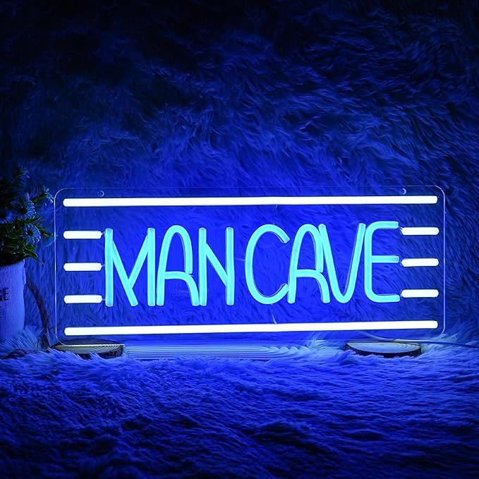 Man Cave Neon Sign, Neon Sign For Wall Decor, Art Led Light for Resturant by Noasktt