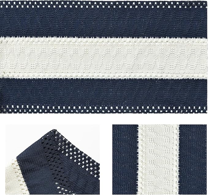 Artoid Mode Dark Blue Farmhouse Rustic Table Runner, Seasonal Hollow Kitchen - Image 6