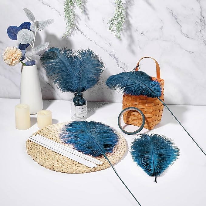 Holmgren Turquoise Ostrich Feathers Bulk - Image 5