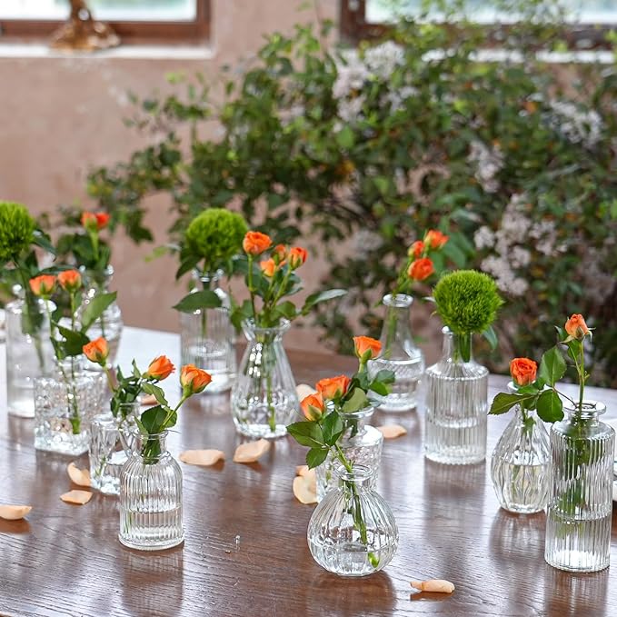 Glass Bud Vase Set of 33 Pcs Small Minimalist Vases - Image 4