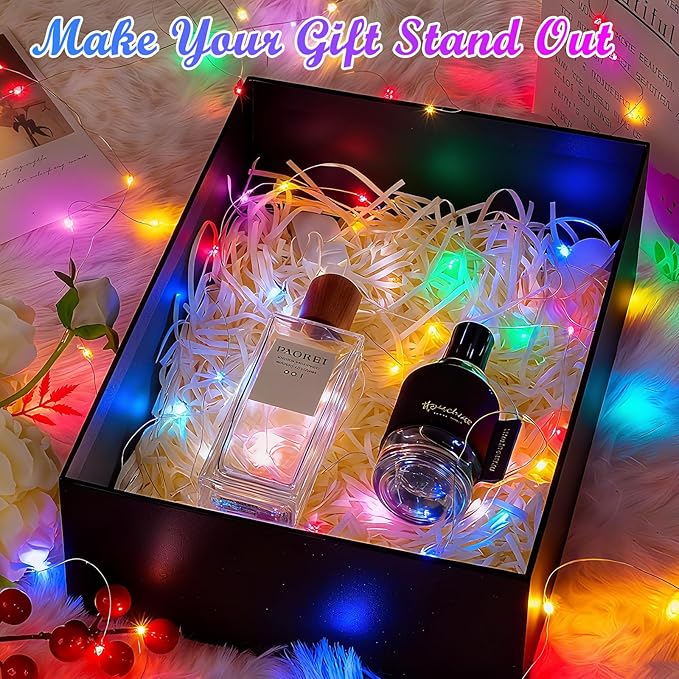 Lakumu 12 Pack Multi-Color Fairy Lights Battery Operated, 7ft 20 LED Waterproof - Image 3