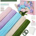 400 Pcs Soft Craft Pipe Cleaners Flowers, 5 Colors Chenille Stems Bulk by upcheirna