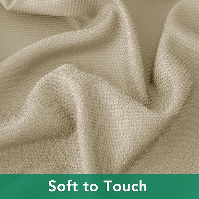 Biscaynebay Textured Fabric Square Tablecloths 90x90 Inches, Natural Water - Image 8