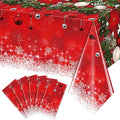 6Pieces Merry Christmas Tablecloth Plastic Christmas Tree Ball Table Cover by JectivsPartyDecorations
